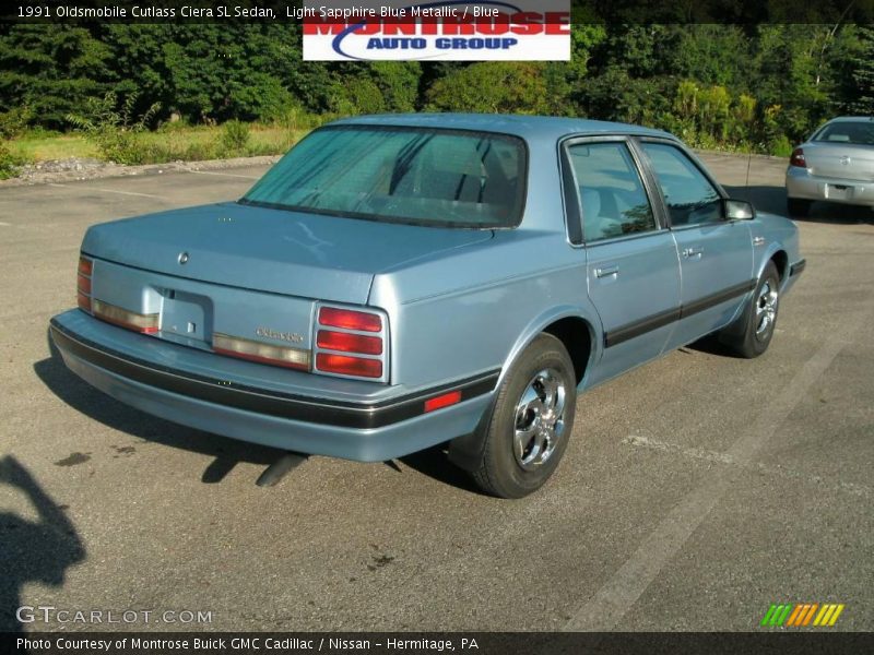 Light Sapphire Blue Metallic / Blue 1991 Oldsmobile Cutlass Ciera SL Sedan