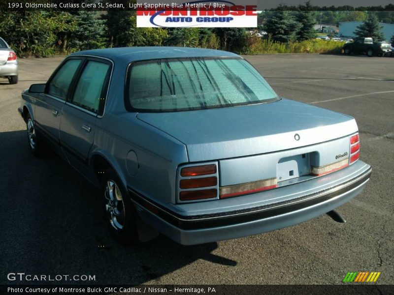 Light Sapphire Blue Metallic / Blue 1991 Oldsmobile Cutlass Ciera SL Sedan