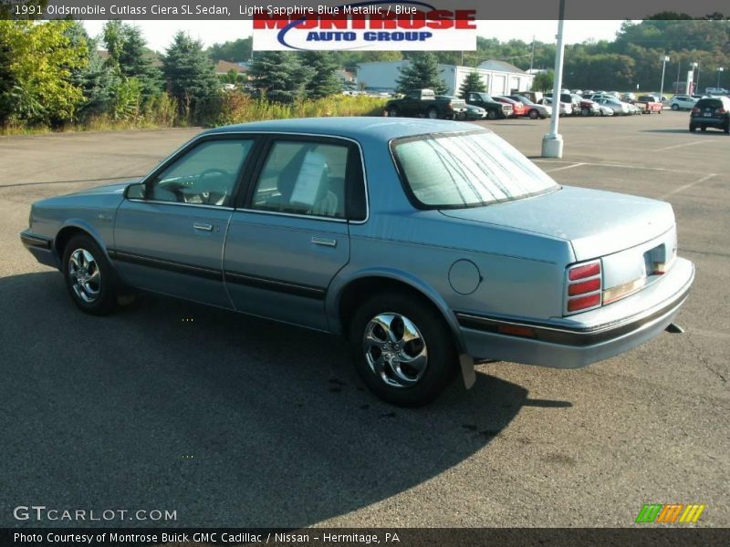 Light Sapphire Blue Metallic / Blue 1991 Oldsmobile Cutlass Ciera SL Sedan