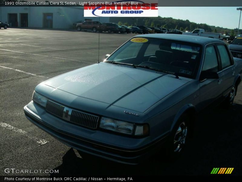 Light Sapphire Blue Metallic / Blue 1991 Oldsmobile Cutlass Ciera SL Sedan