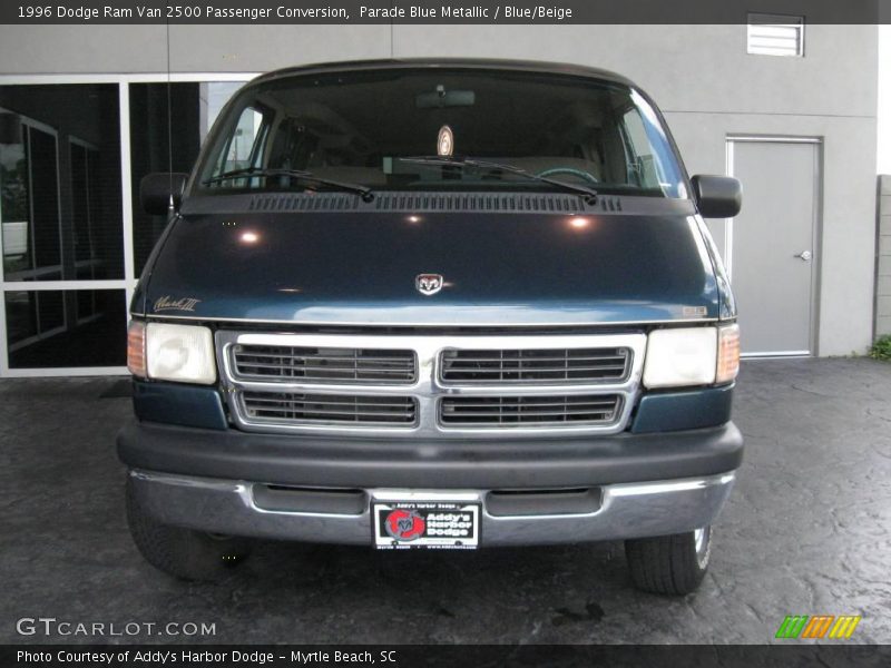 Parade Blue Metallic / Blue/Beige 1996 Dodge Ram Van 2500 Passenger Conversion