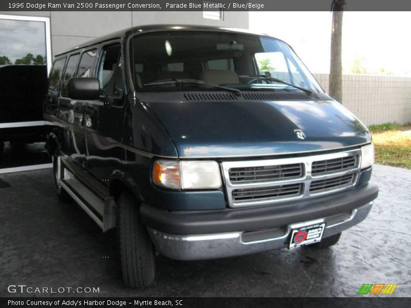 Parade Blue Metallic / Blue/Beige 1996 Dodge Ram Van 2500 Passenger Conversion