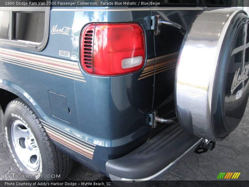 Parade Blue Metallic / Blue/Beige 1996 Dodge Ram Van 2500 Passenger Conversion