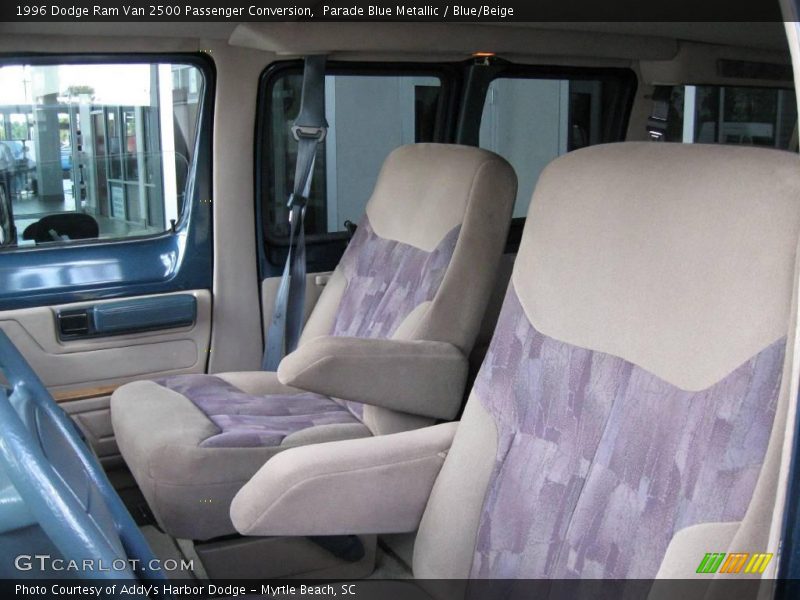 Parade Blue Metallic / Blue/Beige 1996 Dodge Ram Van 2500 Passenger Conversion