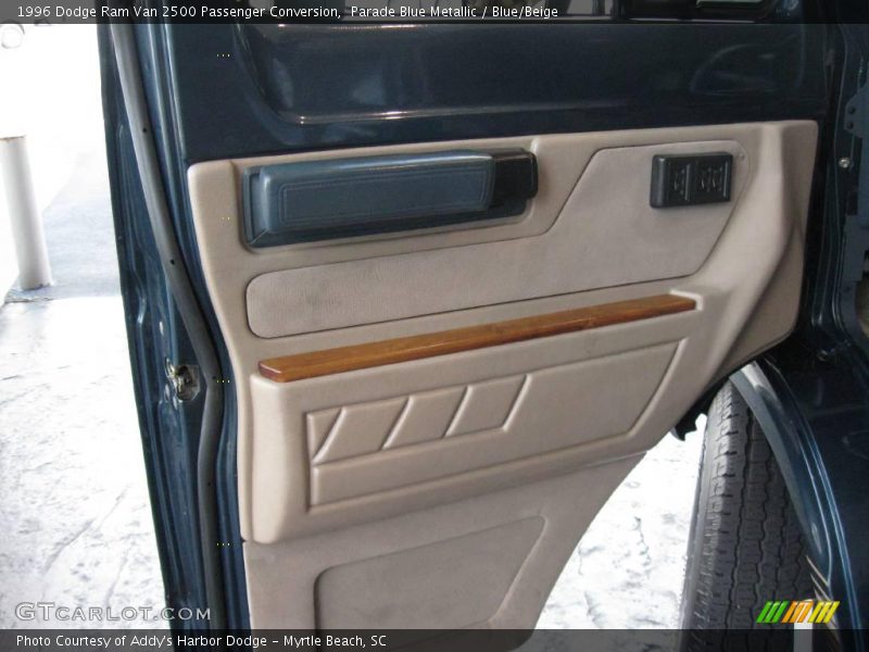 Parade Blue Metallic / Blue/Beige 1996 Dodge Ram Van 2500 Passenger Conversion