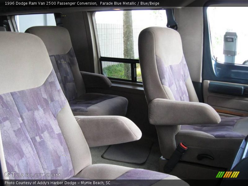 Parade Blue Metallic / Blue/Beige 1996 Dodge Ram Van 2500 Passenger Conversion