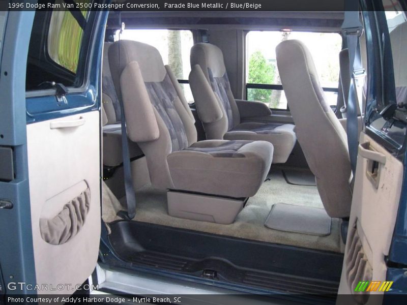 Parade Blue Metallic / Blue/Beige 1996 Dodge Ram Van 2500 Passenger Conversion