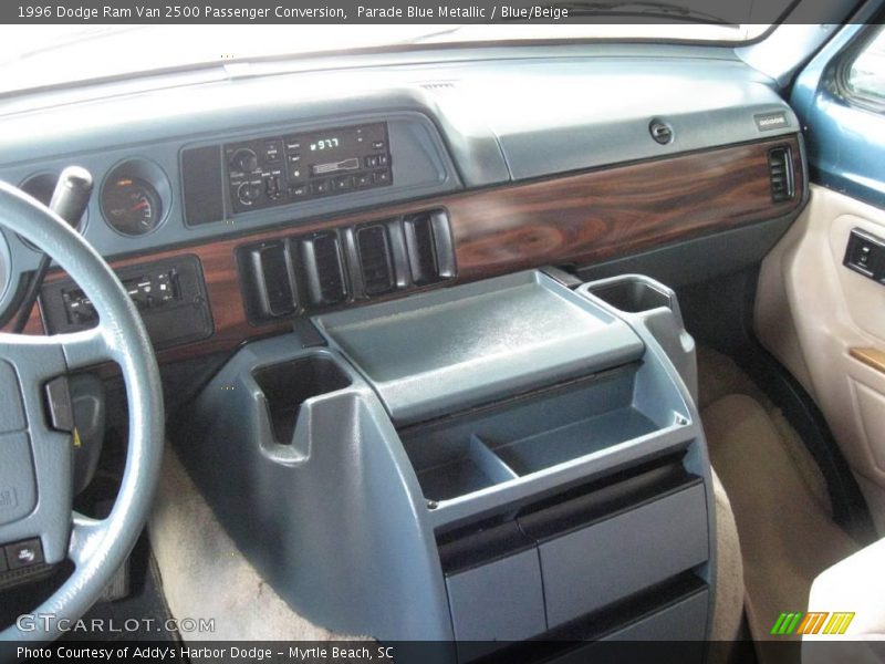 Parade Blue Metallic / Blue/Beige 1996 Dodge Ram Van 2500 Passenger Conversion