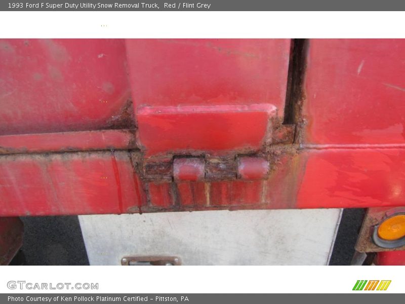 Red / Flint Grey 1993 Ford F Super Duty Utility Snow Removal Truck