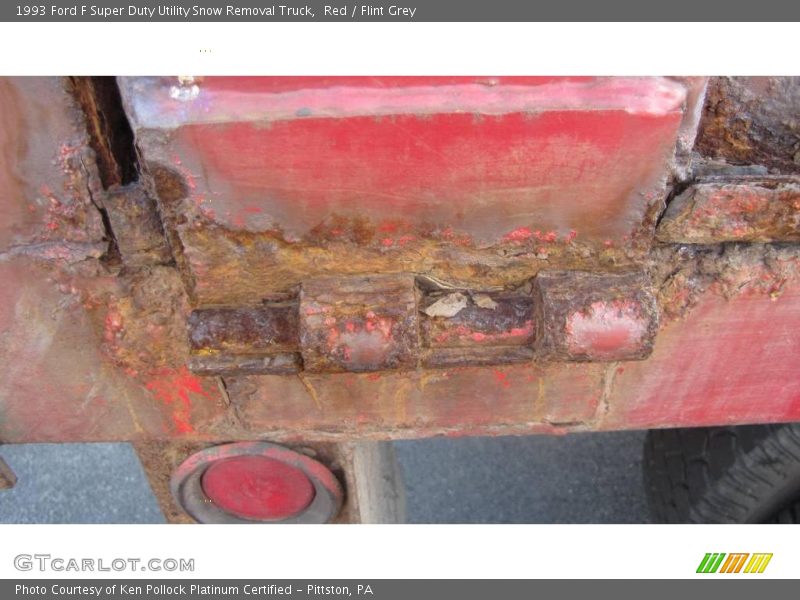 Red / Flint Grey 1993 Ford F Super Duty Utility Snow Removal Truck
