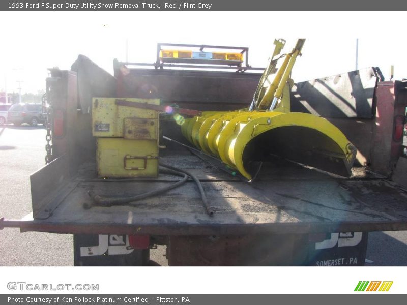 Red / Flint Grey 1993 Ford F Super Duty Utility Snow Removal Truck