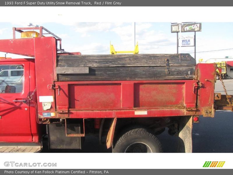 Red / Flint Grey 1993 Ford F Super Duty Utility Snow Removal Truck