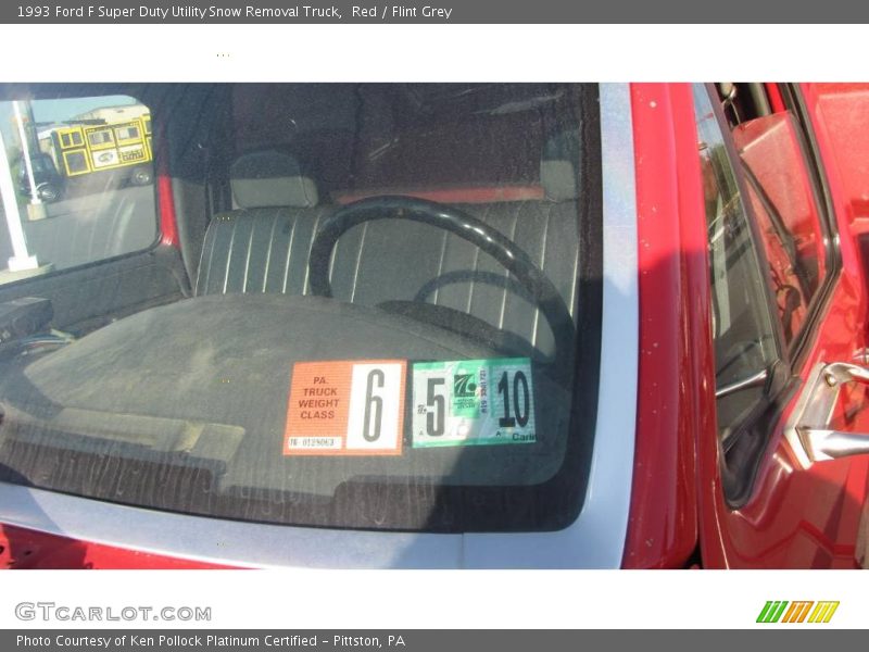 Red / Flint Grey 1993 Ford F Super Duty Utility Snow Removal Truck