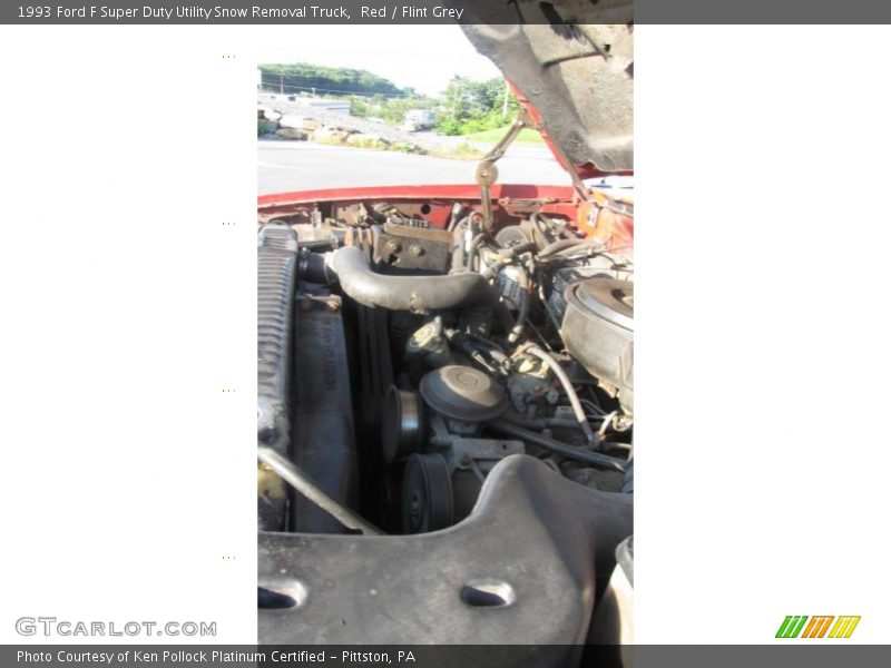 Red / Flint Grey 1993 Ford F Super Duty Utility Snow Removal Truck
