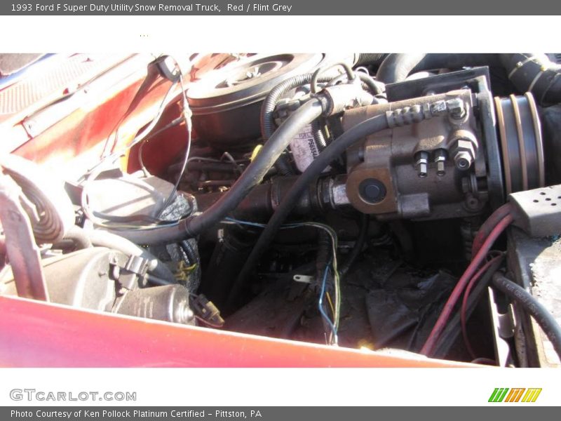 Red / Flint Grey 1993 Ford F Super Duty Utility Snow Removal Truck