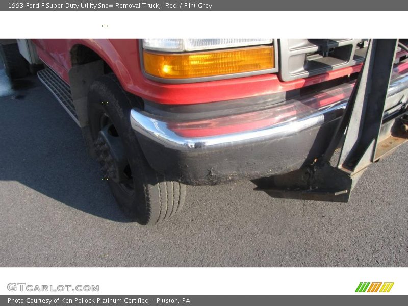 Red / Flint Grey 1993 Ford F Super Duty Utility Snow Removal Truck