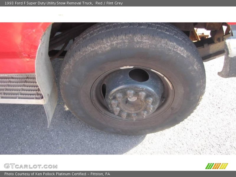 Red / Flint Grey 1993 Ford F Super Duty Utility Snow Removal Truck
