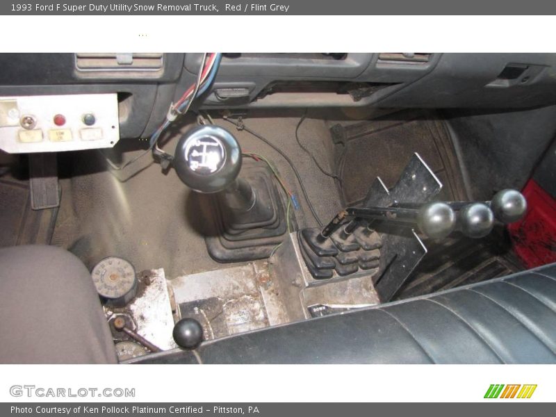 Red / Flint Grey 1993 Ford F Super Duty Utility Snow Removal Truck