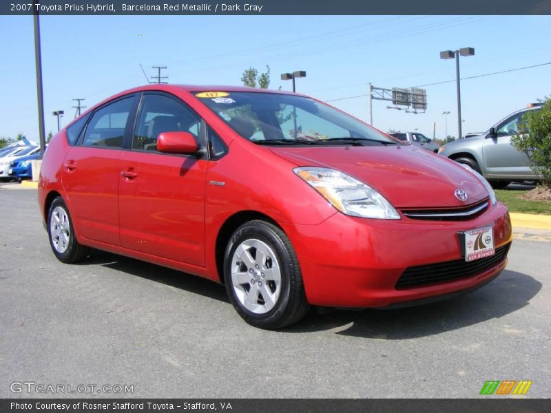 Barcelona Red Metallic / Dark Gray 2007 Toyota Prius Hybrid