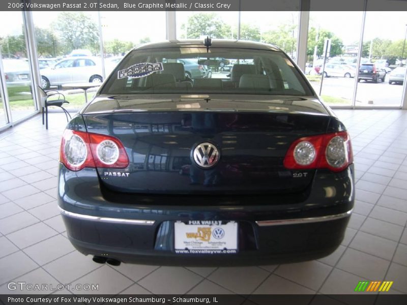 Blue Graphite Metallic / Classic Grey 2006 Volkswagen Passat 2.0T Sedan