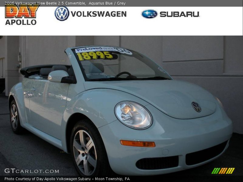 Aquarius Blue / Grey 2006 Volkswagen New Beetle 2.5 Convertible