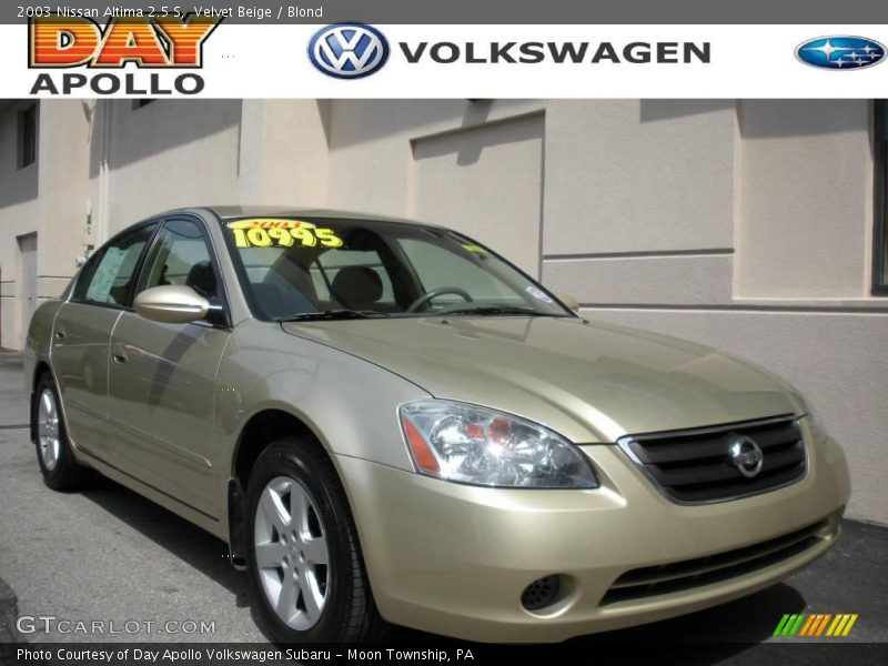 Velvet Beige / Blond 2003 Nissan Altima 2.5 S