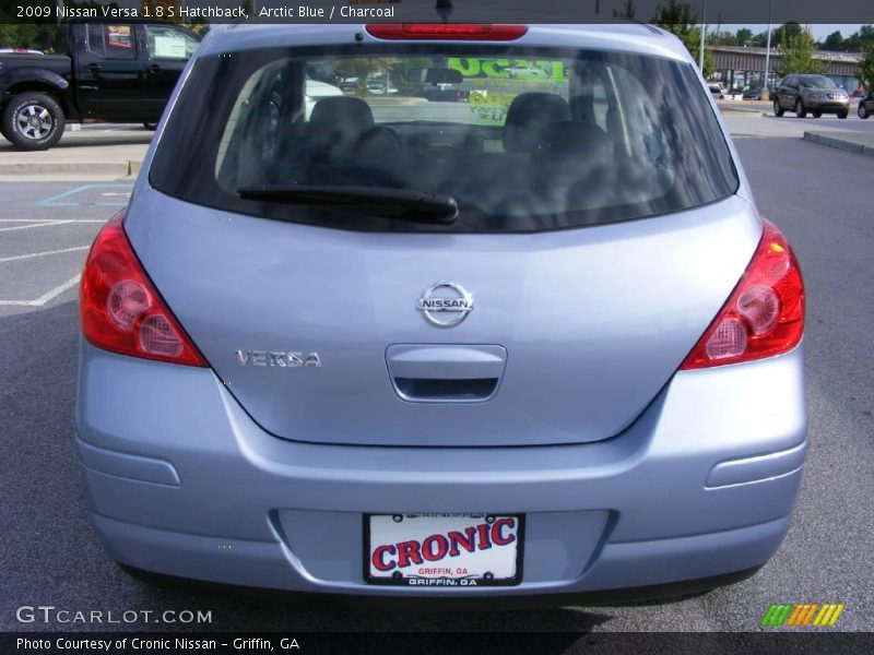 Arctic Blue / Charcoal 2009 Nissan Versa 1.8 S Hatchback