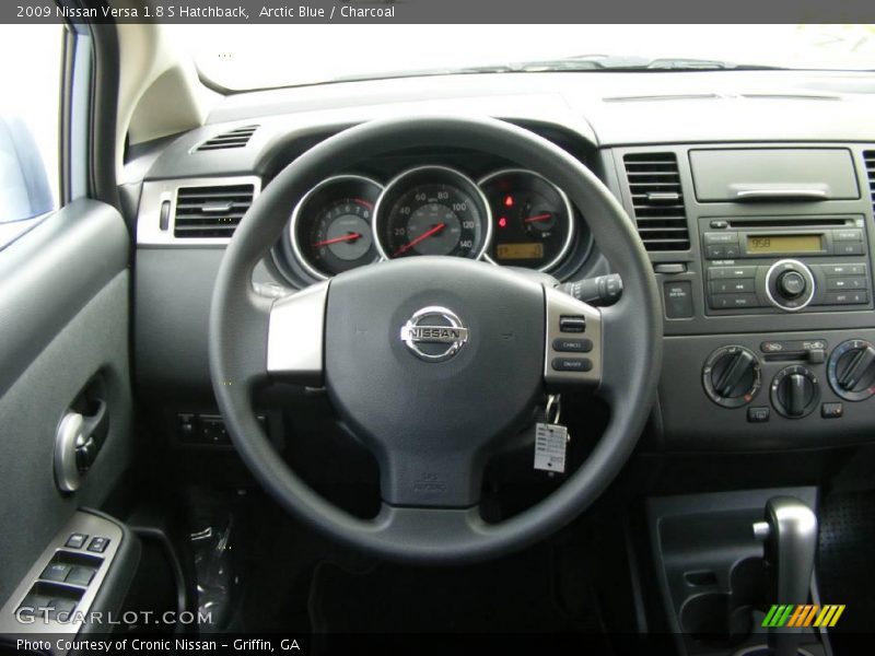 Arctic Blue / Charcoal 2009 Nissan Versa 1.8 S Hatchback