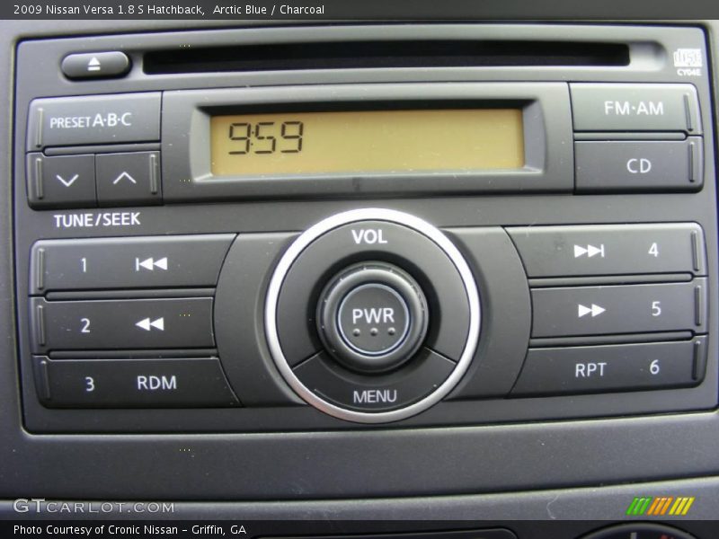 Arctic Blue / Charcoal 2009 Nissan Versa 1.8 S Hatchback