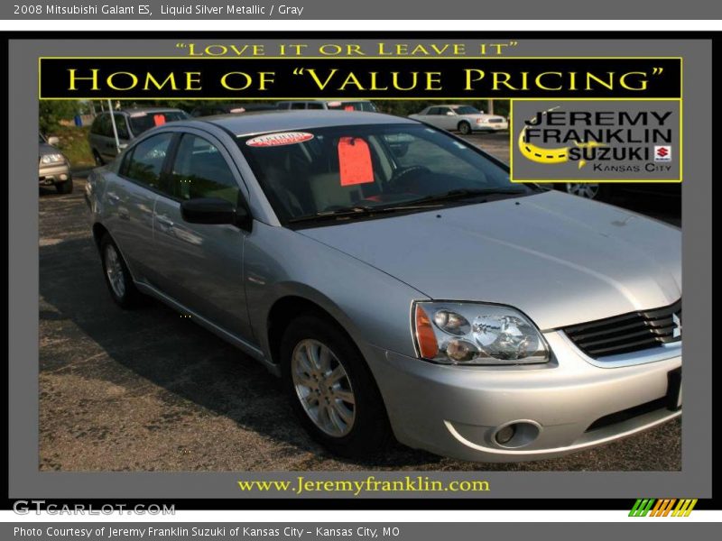 Liquid Silver Metallic / Gray 2008 Mitsubishi Galant ES