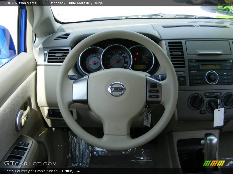 Blue Metallic / Beige 2009 Nissan Versa 1.8 S Hatchback