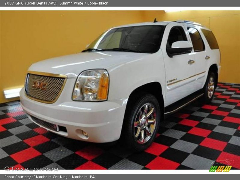 Summit White / Ebony Black 2007 GMC Yukon Denali AWD
