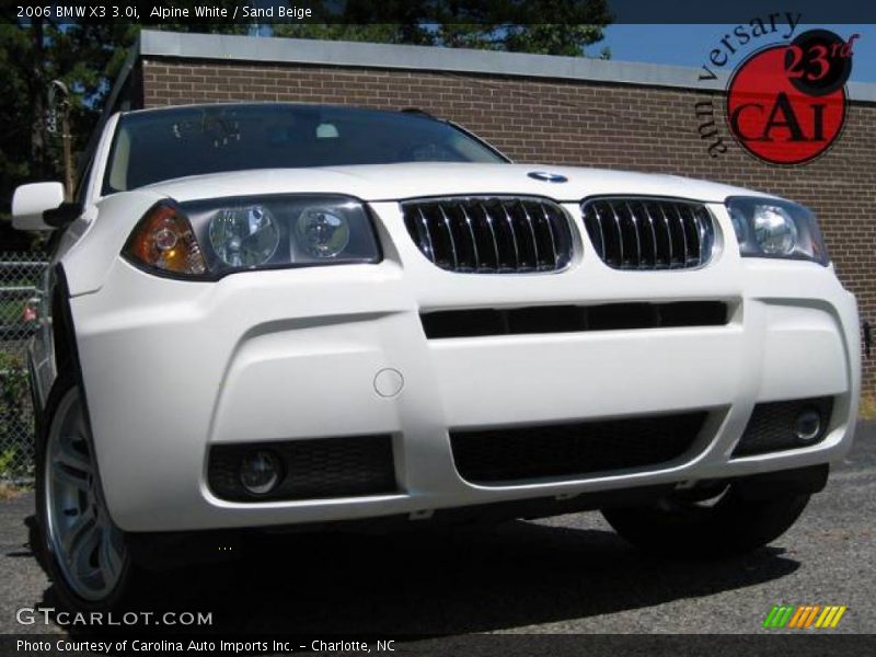Alpine White / Sand Beige 2006 BMW X3 3.0i
