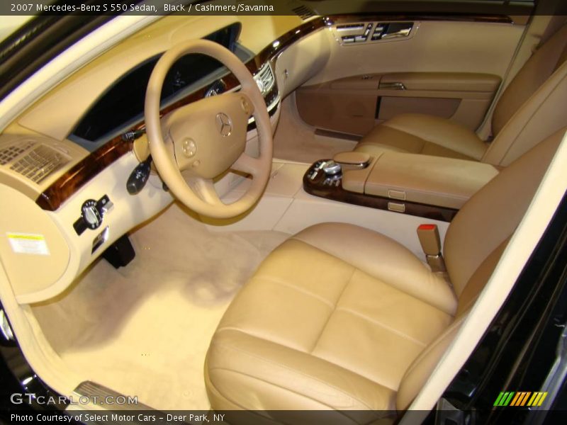 Black / Cashmere/Savanna 2007 Mercedes-Benz S 550 Sedan