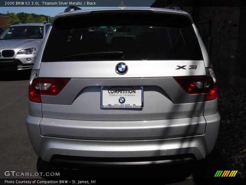 Titanium Silver Metallic / Black 2006 BMW X3 3.0i
