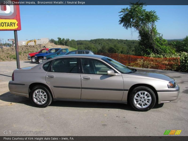 Bronzemist Metallic / Neutral Beige 2003 Chevrolet Impala