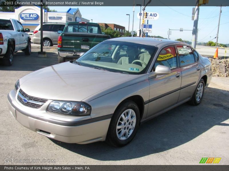 Bronzemist Metallic / Neutral Beige 2003 Chevrolet Impala