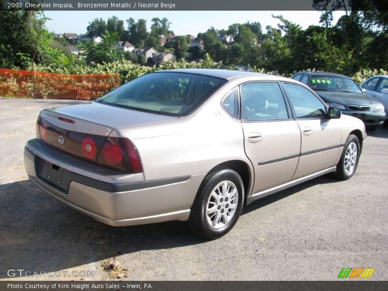 Bronzemist Metallic / Neutral Beige 2003 Chevrolet Impala