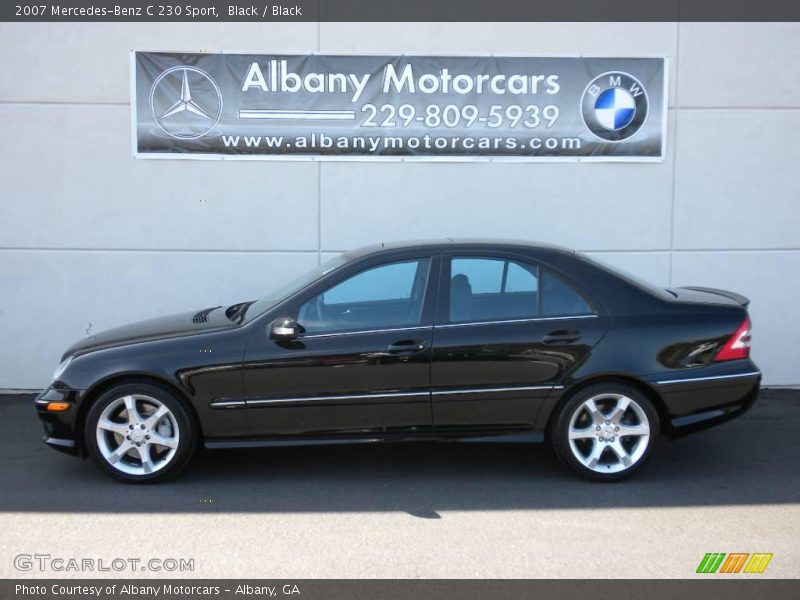Black / Black 2007 Mercedes-Benz C 230 Sport