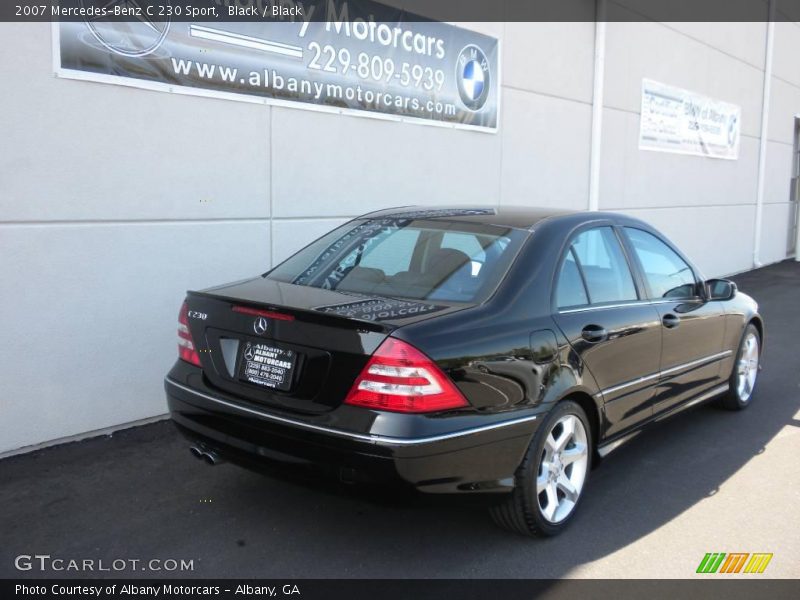 Black / Black 2007 Mercedes-Benz C 230 Sport