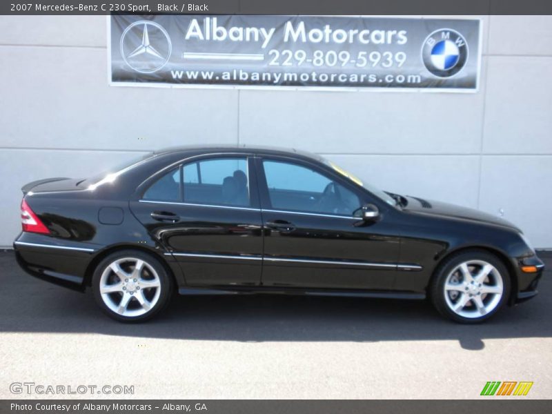 Black / Black 2007 Mercedes-Benz C 230 Sport