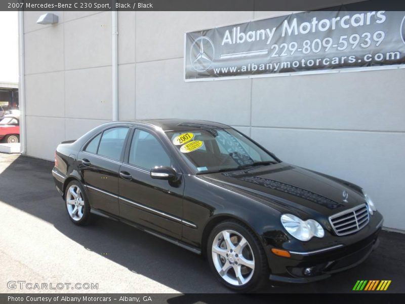 Black / Black 2007 Mercedes-Benz C 230 Sport