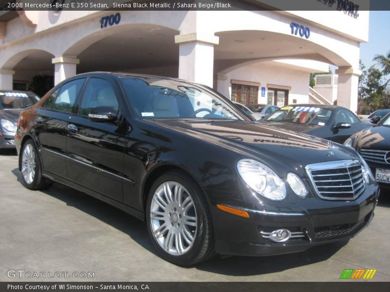 Sienna Black Metallic / Sahara Beige/Black 2008 Mercedes-Benz E 350 Sedan