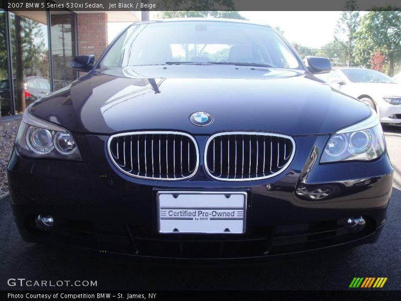 Jet Black / Beige 2007 BMW 5 Series 530xi Sedan