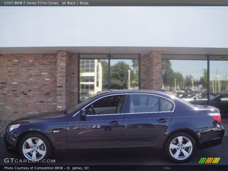 Jet Black / Beige 2007 BMW 5 Series 530xi Sedan