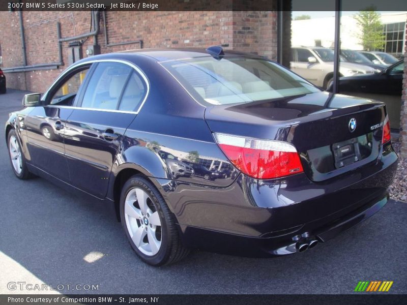 Jet Black / Beige 2007 BMW 5 Series 530xi Sedan