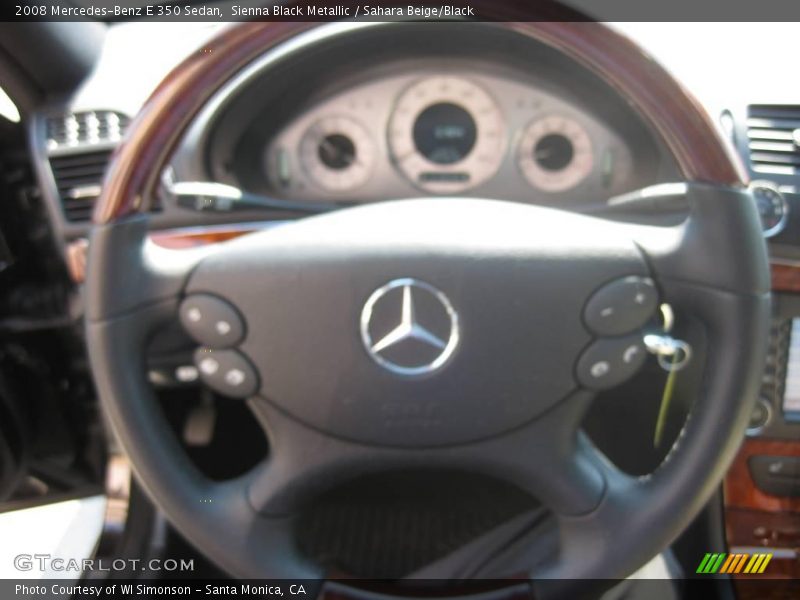 Sienna Black Metallic / Sahara Beige/Black 2008 Mercedes-Benz E 350 Sedan