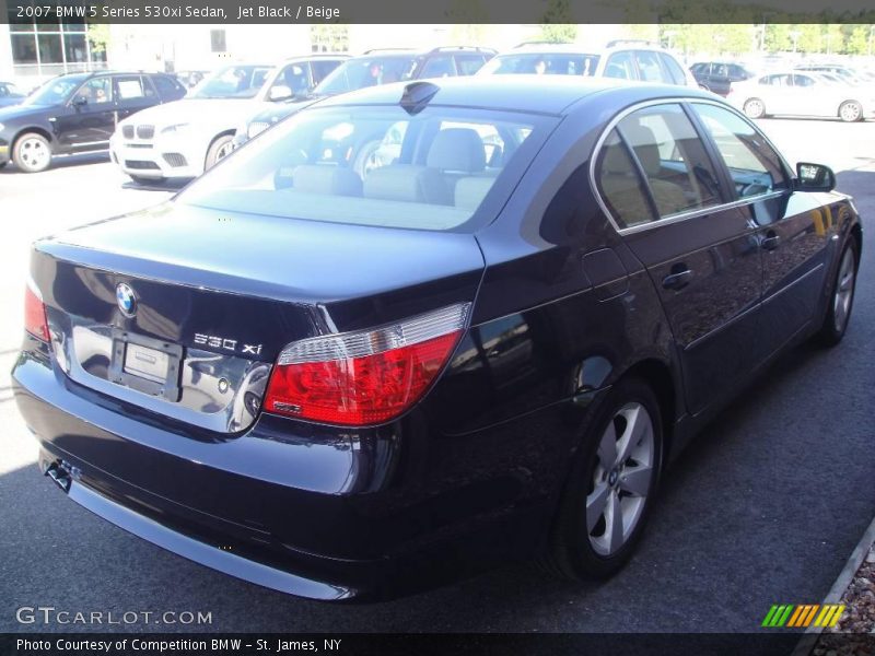 Jet Black / Beige 2007 BMW 5 Series 530xi Sedan