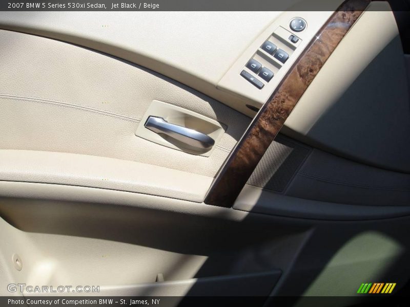 Jet Black / Beige 2007 BMW 5 Series 530xi Sedan