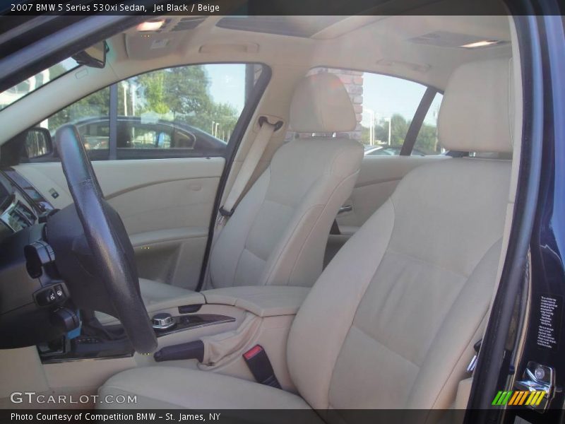 Jet Black / Beige 2007 BMW 5 Series 530xi Sedan